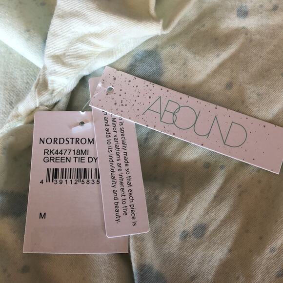NEW Nordstrom Abound cotton pale green tie dye crop top size medium - Picture 8 of 9